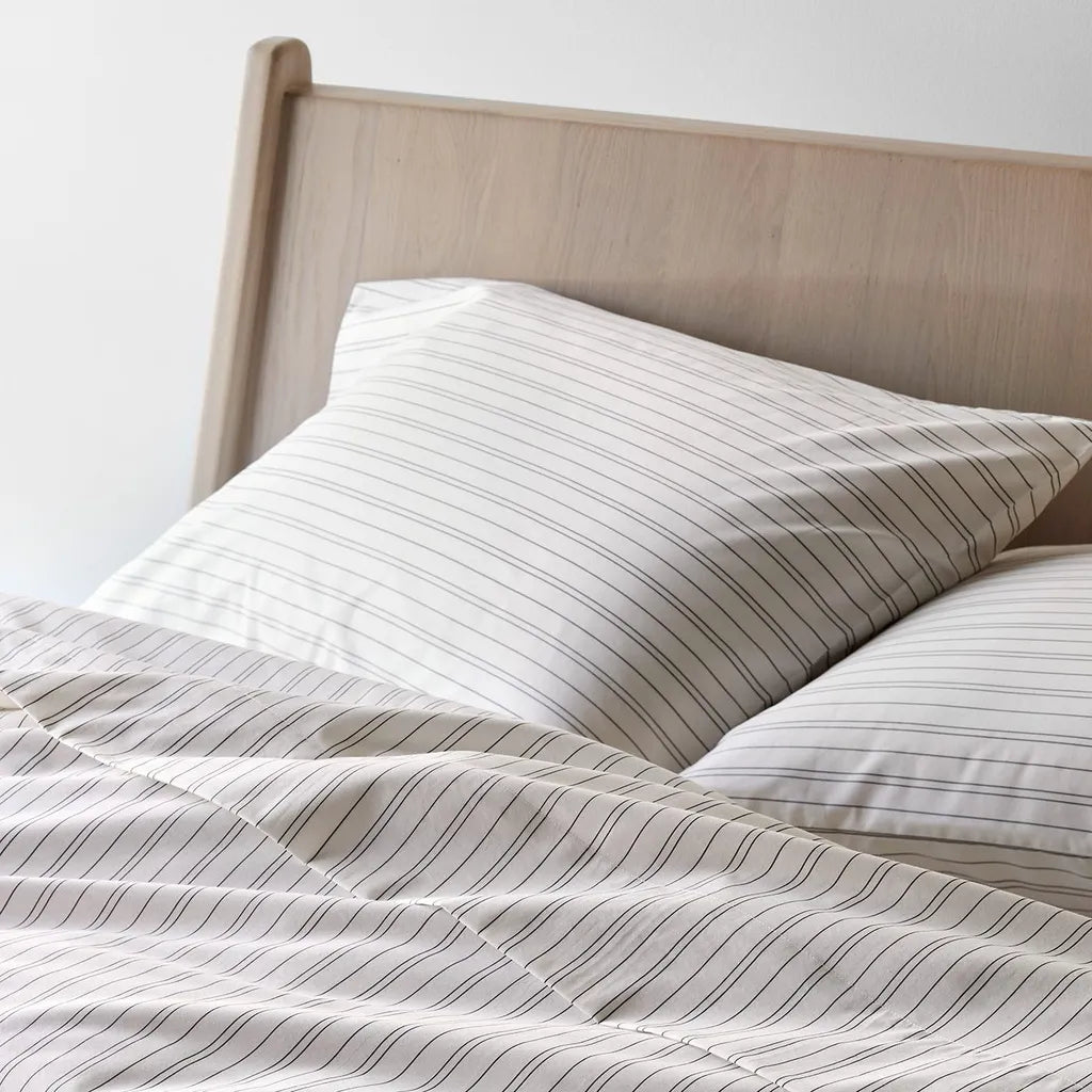 Solid Oak Wood Bed Frame With Angled Headboard