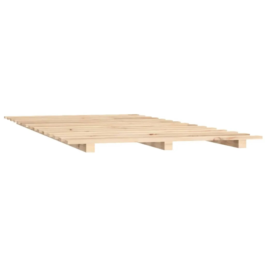 Solid Pine Wood Pallet Bed Frame Natural Finish