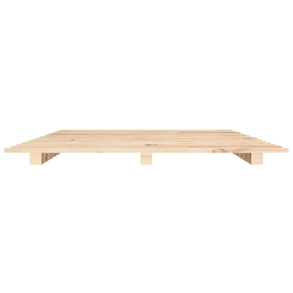 Solid Pine Wood Pallet Bed Frame Natural Finish