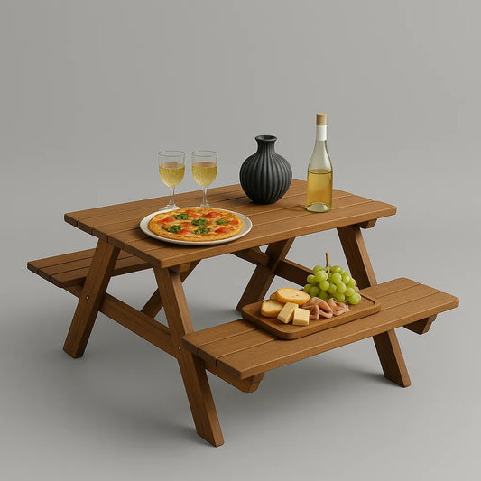 Compact Outdoor Picnic Table Space-Saving Essential Enriching Small Outdoor Meals