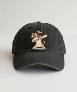 Dabbing Dog Embroidered Cap, Paw-some Hat