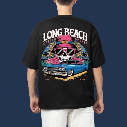 Long Beach California Skull T-Shirt, Skull Tee