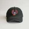 Patriotic Skull Embroidered Cap, American Wings Hat