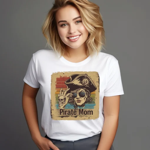 Pirate Mom T-shirt, Gift For Mom